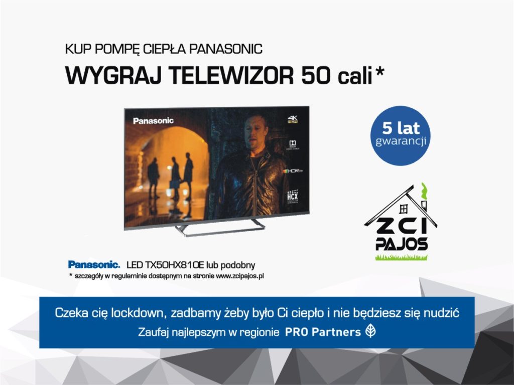 Wiosenna promocja. Kup pompę ciepła Panasonic Aquarera i wygraj telewizor!